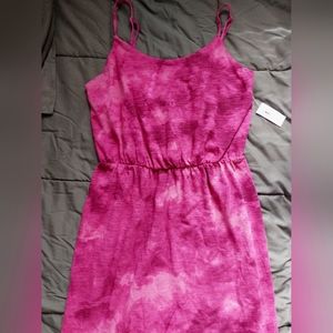 NWT Pink Tie Dye Old Navy Women's Summer Dress Size Small